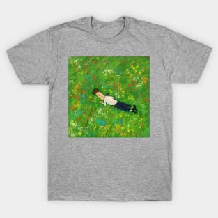 Guy Lying on Grass T-Shirt